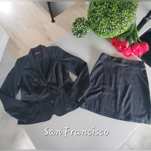 SAN FRANCISCO Impeccable ensemble de 2 morceaux coordonnés incluant blazer+ jupe - Picture 1 of 12